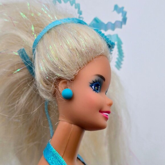 1991 Mattel Mermaid Barbie Doll 1991 1434 Blonde Glitter Hair Read - Picture 11 of 16